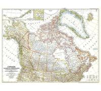 Carte du Canada, de l'Alaska et du Groenland de 1947
