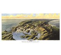 Carte du canal de Panama vue à vol d'oiseau (1912)