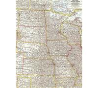 Carte du centre nord des États-Unis de 1958