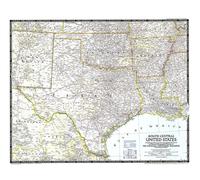Carte du centre-sud des États-Unis de 1947