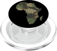 Carte du Continent Africain Motif Camouflage Safari Africain PopSockets PopGrip pour MagSafe