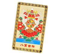Carte du Dieu chinois de la richesse, carte dorée du Dieu de la richesse Chinois | Carte de doré pour amis de la famille