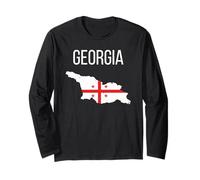 Carte du Drapeau de la Géorgie Sakartvelo Pride Caucase Tbilissi Manche Longue