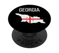 Carte du Drapeau de la Géorgie Sakartvelo Pride Caucase Tbilissi PopSockets PopGrip Adhésif