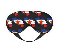 Carte du drapeau de la Yougoslavie 13 Masques de sommeil avec sangle réglable et masque pour les yeux souple pour femmes et hommes en voyage, au travail et à la maison