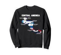 Carte du Drapeau de l'Amérique Centrale pour Voyageurs et explorateurs Sweatshirt