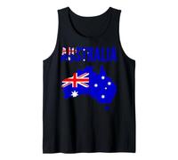 Carte du Drapeau de l'Australie National Pride Débardeur