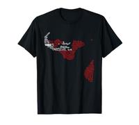 Carte du drapeau des Tonga dans les langues du monde T-Shirt
