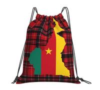 Carte Du Drapeau Du Cameroun Homme Femme Sacs De Sport Léger Sac À Cordon Réglable Sac À Dos À Cordon Pour Piscine Vacances Gymnastique