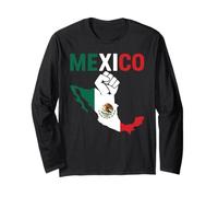 Carte du Drapeau du Mexique résistant à la fierté Mexicaine Chicano Chingona Migra Manche Longue