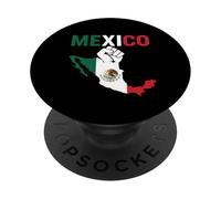 Carte du Drapeau du Mexique résistant à la fierté Mexicaine Chicano Chingona Migra PopSockets PopGrip Adhésif