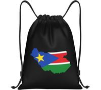 Carte Du Drapeau Du Soudan Du Sud Unisexe Sacs De Sport Étanche Gym Sack Résistant Sac À Dos À Cordon Pour Gymnastique Natation Voyage