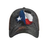 Carte du Drapeau du Texas, Cowboy du Far West Occidental, Drapeau Américain Homme Femme Chapeaux Pare-Soleil Lègére Casquette-Hip Hop Anti-UV Casquette De Baseball pour Adulte Sport Camping