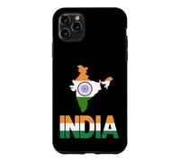 Carte du Drapeau Indien Tricolore Ashoka Chakra Indien Coque pour iPhone 11 Pro Max