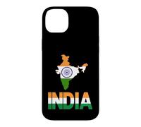 Carte du Drapeau Indien Tricolore Ashoka Chakra Indien Coque pour iPhone 14 Plus