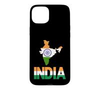 Carte du Drapeau Indien Tricolore Ashoka Chakra Indien Coque pour iPhone 15 Plus