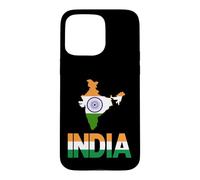 Carte du Drapeau Indien Tricolore Ashoka Chakra Indien Coque pour iPhone 15 Pro Max