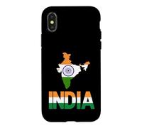 Carte du Drapeau Indien Tricolore Ashoka Chakra Indien Coque pour iPhone X/XS
