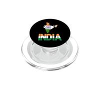 Carte du Drapeau Indien Tricolore Ashoka Chakra Indien PopSockets PopGrip pour MagSafe
