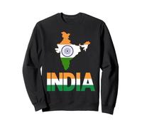 Carte du Drapeau Indien Tricolore Ashoka Chakra Indien Sweatshirt