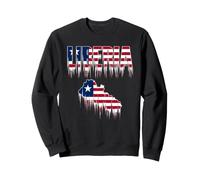 Carte du Drapeau Love Liberia Drip | Liberian Pride Patriotic Sweatshirt
