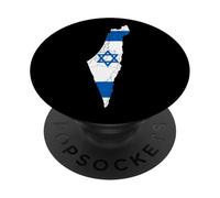 Carte du Drapeau National d'Israël PopSockets PopGrip Adhésif