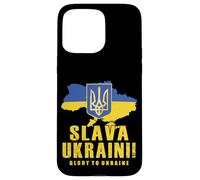 Carte du drapeau ukrainien Slava Ukraini Tryzub Gloire à l'Ukraine Coque pour iPhone 15 Pro Max
