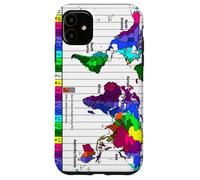 Carte du Fuseau horaire Mondial Coque pour iPhone 11