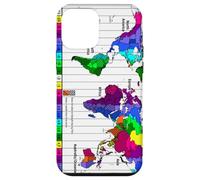 Carte du Fuseau horaire Mondial Coque pour iPhone 12 Mini