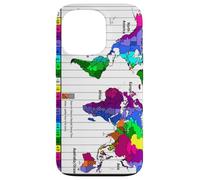 Carte du Fuseau horaire Mondial Coque pour iPhone 13 Pro