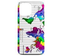 Carte du Fuseau horaire Mondial Coque pour iPhone 13 Pro Max