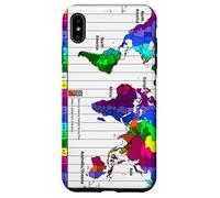 Carte du Fuseau horaire Mondial Coque pour iPhone XS Max