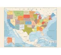 Carte du golfe d'Amérique des États-Unis Mckinley 2025 - Décoration murale cool - 61 x 91 cm