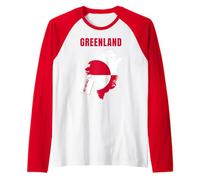 Carte du Groenland, Drapeau du Groenland, Groenland n'est Pas à Vendre Manche Raglan