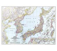 Carte du Japon et de la Corée de 1945