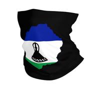 Carte du Lesotho avec Son Drapeau Unisexe Bandeau Coupe-Vent Foulard Séchage Rapide Écharpe Tube pour Moto Course À Pied Cyclisme Yoga