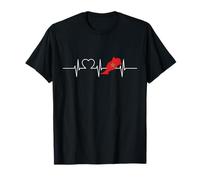 Carte du Maroc avec rythme cardiaque, drapeau vintage du Maroc T-Shirt
