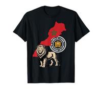 Carte du Maroc du Tanger A LAGOUIRA Lion Drapeau Football T-Shirt