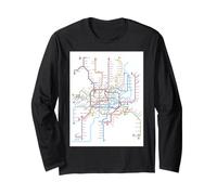 Carte du métro de Shanghai - Chine - T-Shirt Manche Longue
