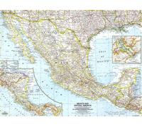Carte du Mexique et de l'Amérique centrale de 1961