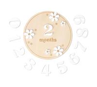 Carte Du Mois Pour Bébé - Cube D'activité De Bébé En Bois | Mois Dlel Cube 'activité Bambiino En Bois | Signe De Table Messe Pour | BABY MENILE M0NTH MARKERS B0ARD | Babby Decor