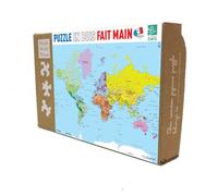 Puzzle en bois 50 pièces CARTE DU MONDE Puzzle Michele Wilson Multicolore Multicolore G