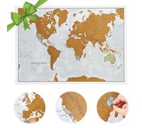 Carte du Monde à gratter - 59 x 42 cm | Maps International - 60 ans + de création de cartes - Cadeau de carte la plus détaillée