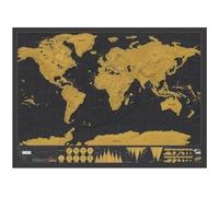 Carte du Monde à Gratter - Luckies - Noir - 82,5 x 59,4 cm - Objets décoratifs - Mixte