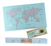 Carte du monde à gratter Poster carte du monde 88x52cm image à gratter carte géographique Poster tableau mural