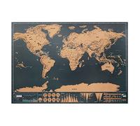 Carte du Monde à Gratter - Scratch Map - Carte de Voyage Monde (Style 2)