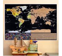 Carte du Monde à Gratter Voyage Affiche (82x59 cm), Scratch off World Map, Grattez les Endroits Que Vous Avez Visité