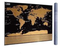 Carte du Monde à gratter XXL avec Drapeaux, détaillée et précise - Cadeau idéal pour les voyageurs - Poster Grand Format 82 x 59 cm.