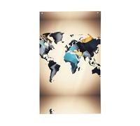 Carte du monde abstraite imprimée drapeau décoratif extérieur drapeau extérieur affichage intérieur cour saisons décorations de vacances