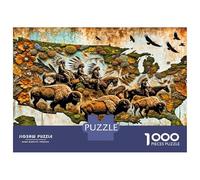 Carte du Monde Animal 1000 Pièces Pack Puzzle Fresque géographique sur la Faune Sauvage Puzzle Carton Extra-épais - Favori Collectionneurs, Détente Mentale, Pause Bureau, Cadeaux Fête 70x50cm/pcs